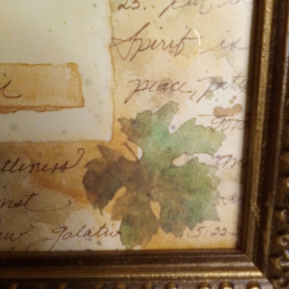 Gilted Gold Framed Grapes Design Picture Galatians 5:22 THE FRUIT OF THE… - Picture 3 of 5